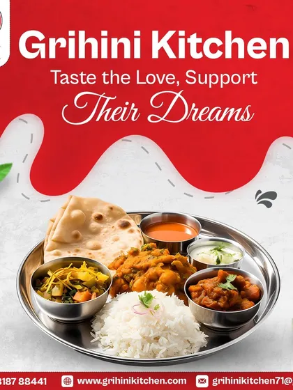 A classic North Indian thali with rice, roti, dal, and vegetable curries. This is the kind of comforting food I love to serve.