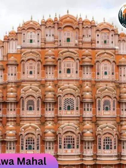 The magnificent Hawa Mahal in Jaipur, with its intricate facade, is a must-see landmark on our Rajasthan heritage tours.