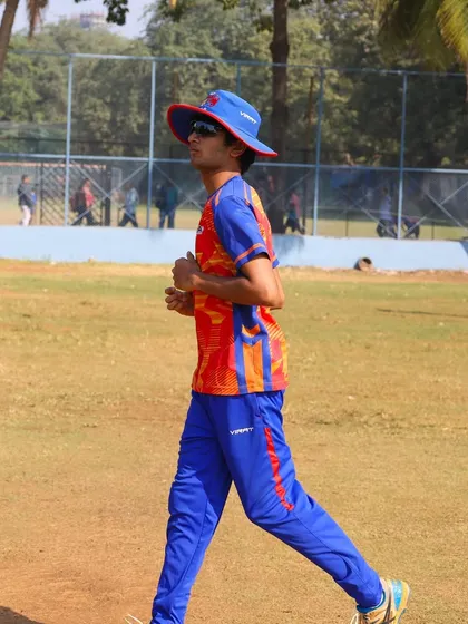 A player warming up before a preparation match for the Purushottam Shield Tournament. Every player understands that proper preparation is just as important as the performance itself.