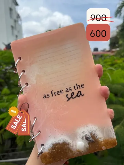 My popular "As Free as the Sea" ocean-themed diary is also part of the final sale. Once it's gone, it's gone.