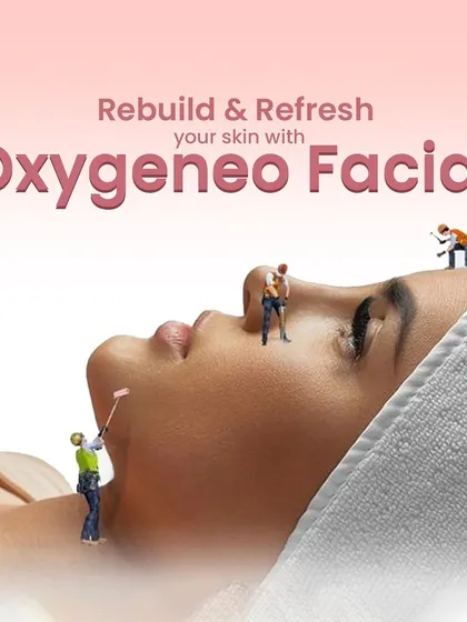 The OxyGeneo Facial is a comprehensive treatment that rebuilds and refreshes the skin. It combines exfoliation, oxygenation, and active infusion to enhance brightness, smoothness, and firmness, making it ideal before special occasions.