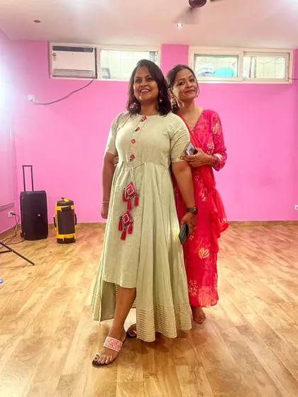Posing with the talented instructor after a fabulous semi-classical workshop. It's a great space for learning and networking.