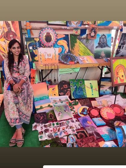 Anesha Artgallery - Indian Folk Art & Home Decor Behind the Art: My Creative Process photo 17