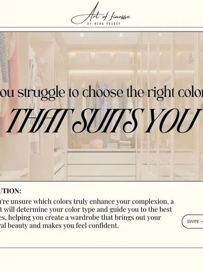 If you struggle to choose the right colors, you're not alone. I can determine your color type and guide you to the best shades that enhance your complexion and bring out your natural beauty.