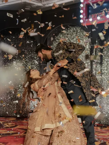 A moment of pure joy captured under a shower of confetti. My goal is to create the perfect backdrop for these priceless, unscripted moments of happiness.