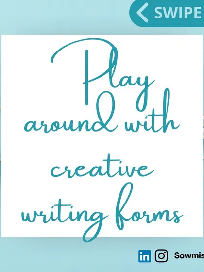 To improve your writing, you need to play with different creative forms. If sentences feel restrictive, try using mind maps or vision boards to create a framework first. Your writing process doesn't have to be linear as long as you get the work done.