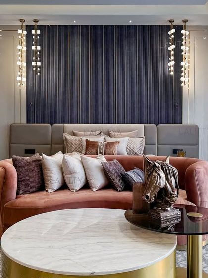 A beautifully appointed bedroom showcasing our signature style of quiet luxury. This space combines layered textures, a soothing color palette, and bespoke furniture to create a personal sanctuary for rest and relaxation.