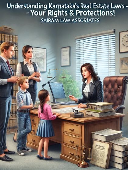 Here, I am shown advising a family on Karnataka's real estate laws, including KAOA, KOFA, and RERA. I ensure my clients understand their rights and protections under these acts, which regulate builders and ensure transparent property transactions.