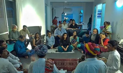 It is an honour to be invited into your homes to share music. This evening with the Manganiyars was a beautiful gesture of warmth and a true *Home Kacheri*, an intimate concert where stories and songs flow freely among friends.
