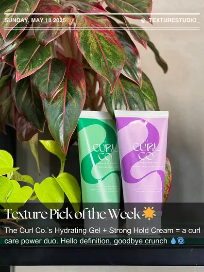 Our Texture Pick of the Week is The Curl Co.'s Hydrating Gel and Strong Hold Cream. This power duo gives you amazing definition without the crunch.