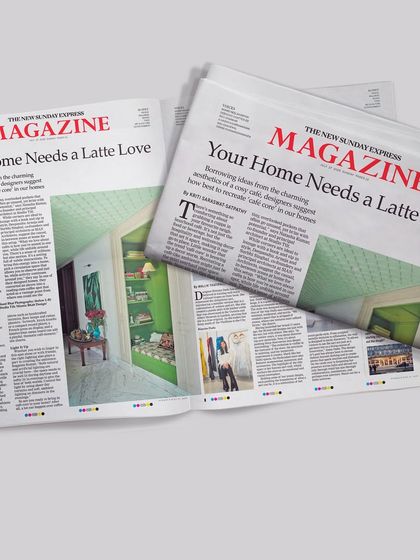 The print version of our feature in The New Sunday Express Magazine, titled 'Your Home Needs a Latte Love.'