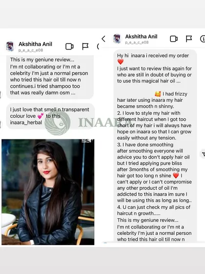 This client loves how my products made her frizzy hair smooth and shiny, and she has hope for growing her hair long without tension. She emphasizes that this is a genuine review from a normal person, not a celebrity.