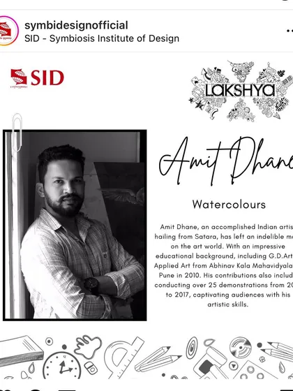 A feature from the official Symbiosis Design social media page, introducing me as a guest artist for their event.