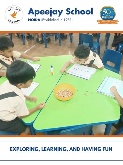 Exploring, learning, and having fun. This hands-on activity with beans and chickpeas was a perfect example of our play-based learning philosophy.