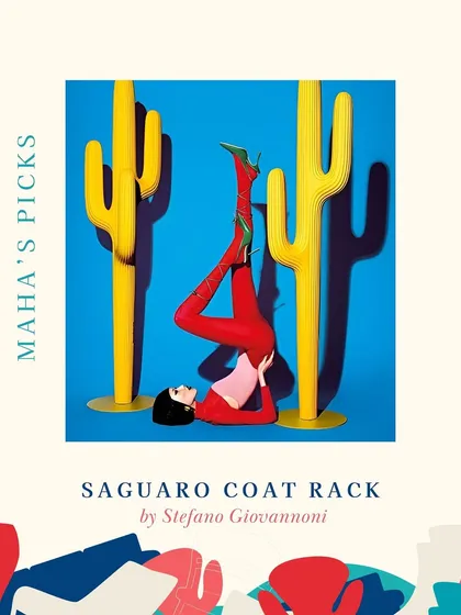 The Saguaro Coat Rack by Stefano Giovannoni is a fun and functional piece that adds a touch of desert chic to any space.