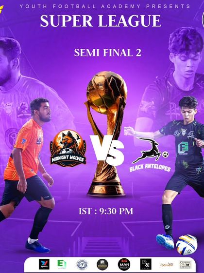 Announcing the second semi-final of the Super League.