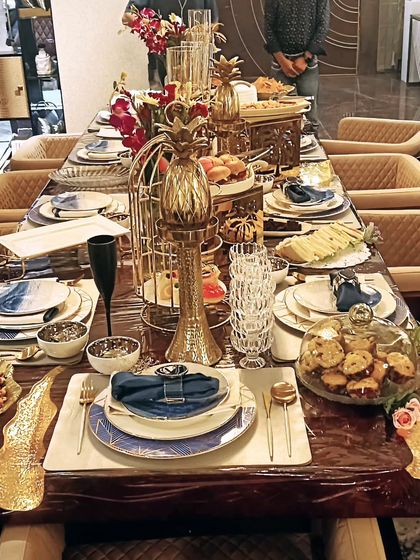 A grazing table we created for a high tea event for the Kapareva Group, featuring a mix of sweet and savory bites.