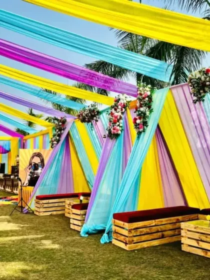 Hari Om Events - Private Party & Social Event Decoration Vibrant Haldi & Mehandi Setups photo 3