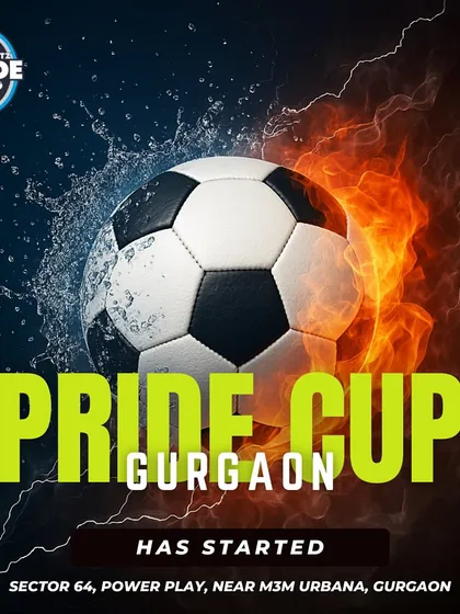 The official announcement for our Pride Cup in Gurgaon. This professional graphic represents the high-energy, organized tournaments we host, bringing together teams to compete for glory.