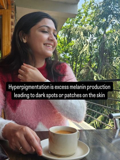 Hyperpigmentation is the result of excess melanin production, which leads to dark spots or patches on the skin. It can be caused by sun, inflammation, or hormones.