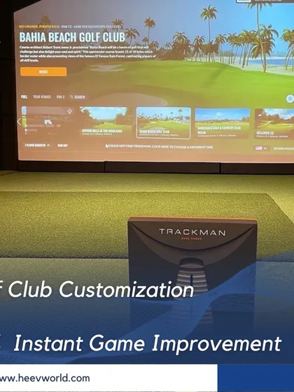 My indoor golf studio allows you to practice or play on world-famous courses, no matter the weather. It's a controlled environment where we can focus entirely on your game, using the simulator to get instant feedback on every shot.