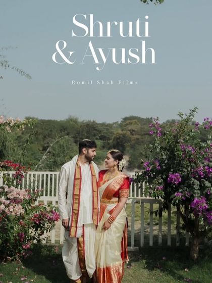 This is a spot draping I did for bride Shruti at her destination wedding in Indore. The traditional white and red silk saree was draped for her muhurtham ceremony, creating a classic and serene bridal look.