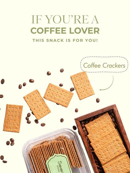 If you're a coffee lover, my Coffee Crackers are for you. Made with a whole wheat base and real coffee extract, they are a guilt-free pick-me-up with no maida or refined sugar.
