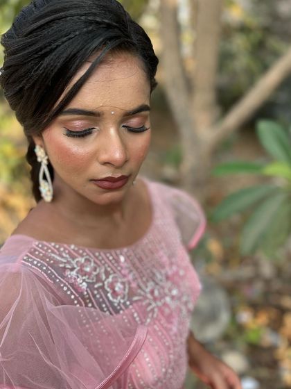 A close-up of the intricate mermaid braid.