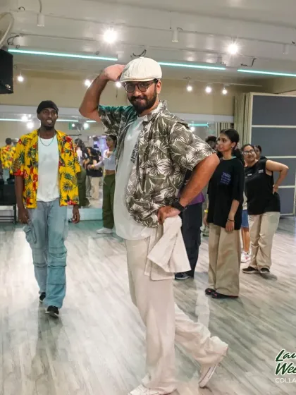 Instructor Somaiah looking cool and confident as he walks through the class during his Collab session.