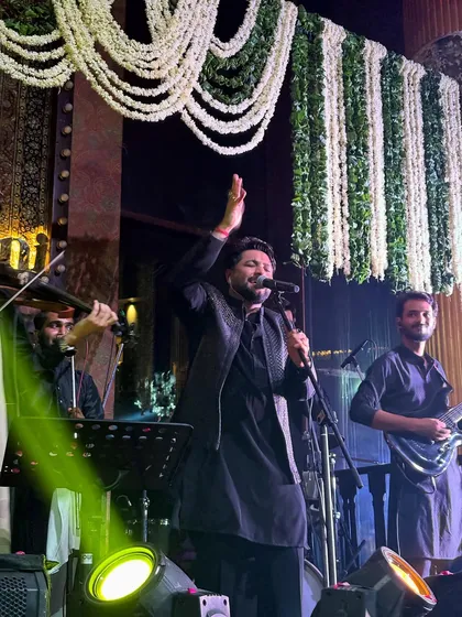 Lost in the moment during a live performance in Delhi. With my full band behind me, we create a rich, layered sound that makes every show a complete musical experience.
