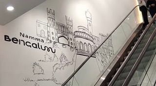 This was my first big corporate order, and it gave me a huge boost of confidence. The clean, black-and-white vector style art of the Bangalore Palace is a tribute to our city.