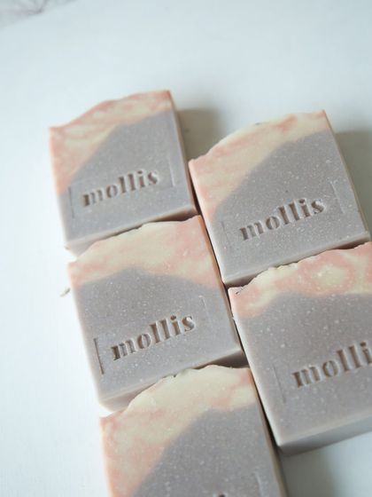 My Lavender Patchouli soap is naturally tinted with alkanet root infusion for a calming, earthy scent and color.