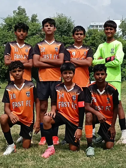 Our U13 team lineup for the Delhi Future Stars Youth League match.
