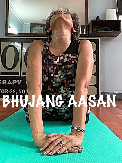 A deeper expression of Cobra Pose, with straight arms. I teach how to engage the back muscles to create the lift, rather than pushing with the hands.