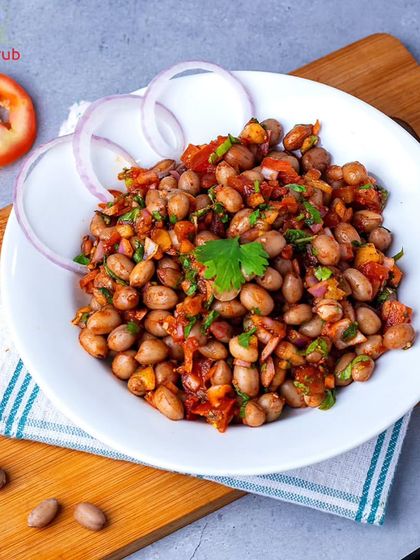 Our Peanut Chaat is the perfect healthy evening snack. It's a rich source of protein and good fats, tossed with fresh tomatoes, onions, and spices to give you a boost of energy.