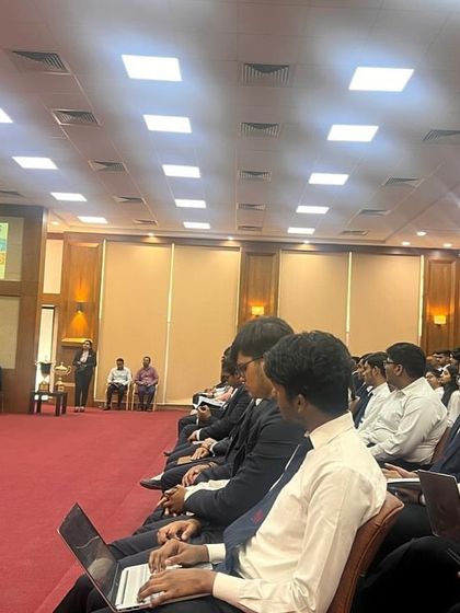 Students at Symbiosis Law School, NOIDA, actively participating in the session on IP and Sustainable Development Goals.