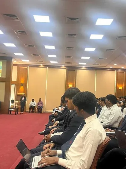 Students at Symbiosis Law School, NOIDA, actively participating in the session on IP and Sustainable Development Goals.