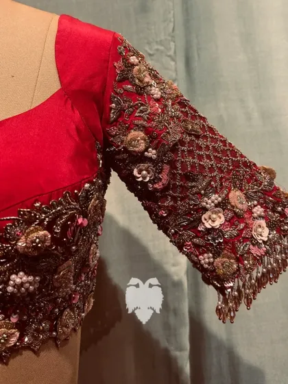 Blouse House by Mahitha Prasad - Custom Blouse Design & Embroidery Reception & Sangeet Glamour photo 18