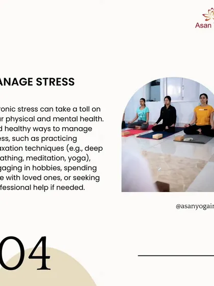 Managing chronic stress is crucial for physical and mental health. I encourage finding healthy ways to manage it, such as the relaxation techniques, deep breathing, and meditation we teach in our sessions.