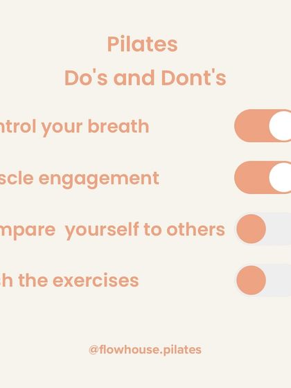 The do's and don'ts of Pilates. We guide you to focus on what matters: breath control and muscle engagement, not comparison or rushing through movements.