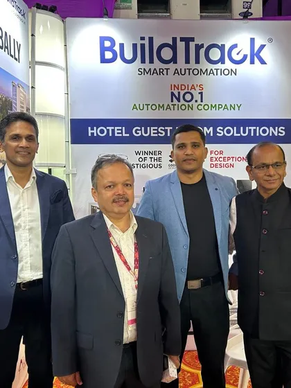 The BuildTrack team at our booth during the FHRAI Goa Annual Convention. We are proud to present our comprehensive guest room solutions to the top names in the Indian hospitality sector.