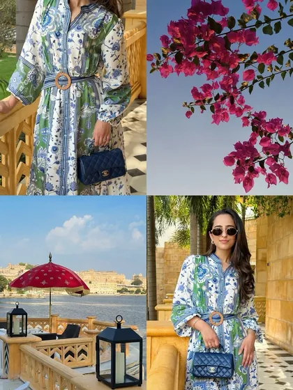The perfect vacation mood board featuring my Linnea dress. It’s the only dress you’ll need for your next sunny holiday.