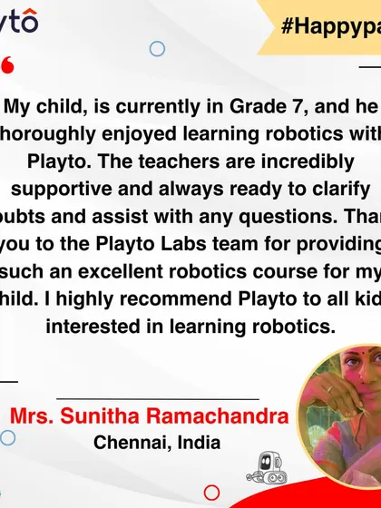 A mother from Chennai highly recommends our course, noting her son in Grade 7 thoroughly enjoys the classes. She values the supportive teachers who are always ready to clarify doubts.