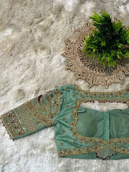 Chaithu Gowda - Custom Designer Ethnic Wear Custom Embroidered Blouses photo 50