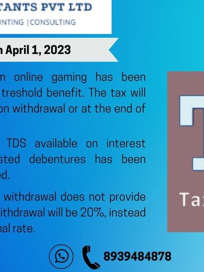 This post summarizes the new TDS rules that came into effect from April 2023. It covers changes related to online gaming winnings, EPF withdrawal, and interest on listed debentures.
