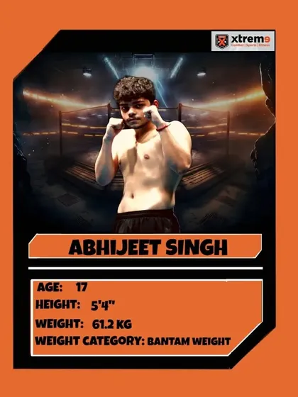 Fighter Profile: Abhijeet Singh, a 17-year-old rising star in the Bantamweight category.
