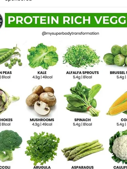 More protein-rich vegetables to include in your diet. My nutrition plans are packed with nutrient-dense foods like these to help you feel full and recover faster.