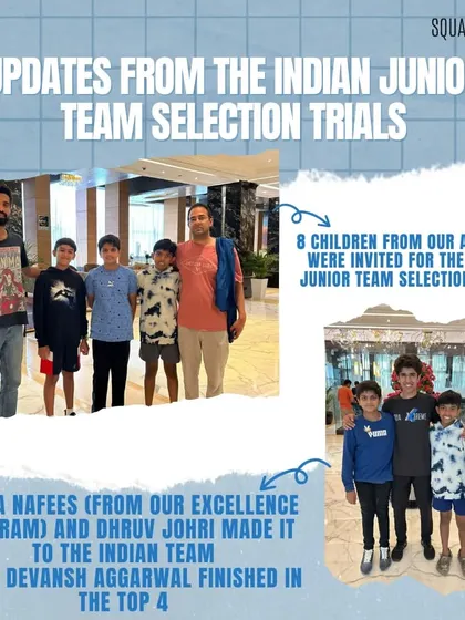 We are proud that 8 of our students were invited to the Indian Junior Team Trials, with Yusha Nafees and Dhruv Johri making the team.