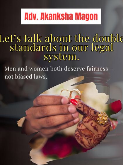 Let's talk about the double standards in our legal system. Both men and women deserve fairness, not biased laws that favor one side over the other in matrimonial disputes.