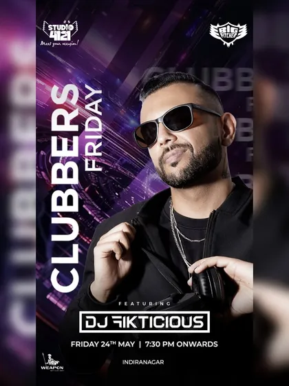 The flyer for 'Clubbers Friday' at Big Pitcher, another major weekend event.